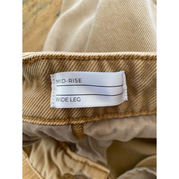 Lane Bryant Womens Mid-Rise Wide Leg Tan Pants Size 20 Casual Relaxed Fit - Picture 5 of 9